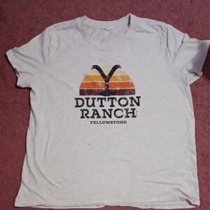 Dutton Ranch Yellowstone Graphic Tee - White and Multicolor